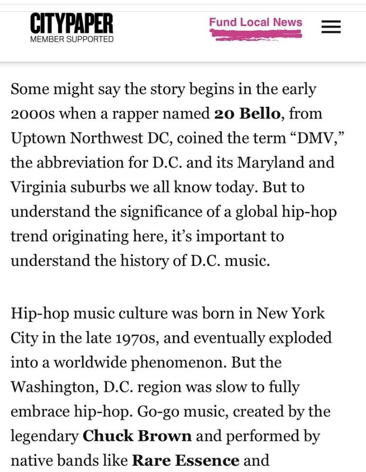 CheckyourselfQ's tweet image. I made the city paper #DMVCulture