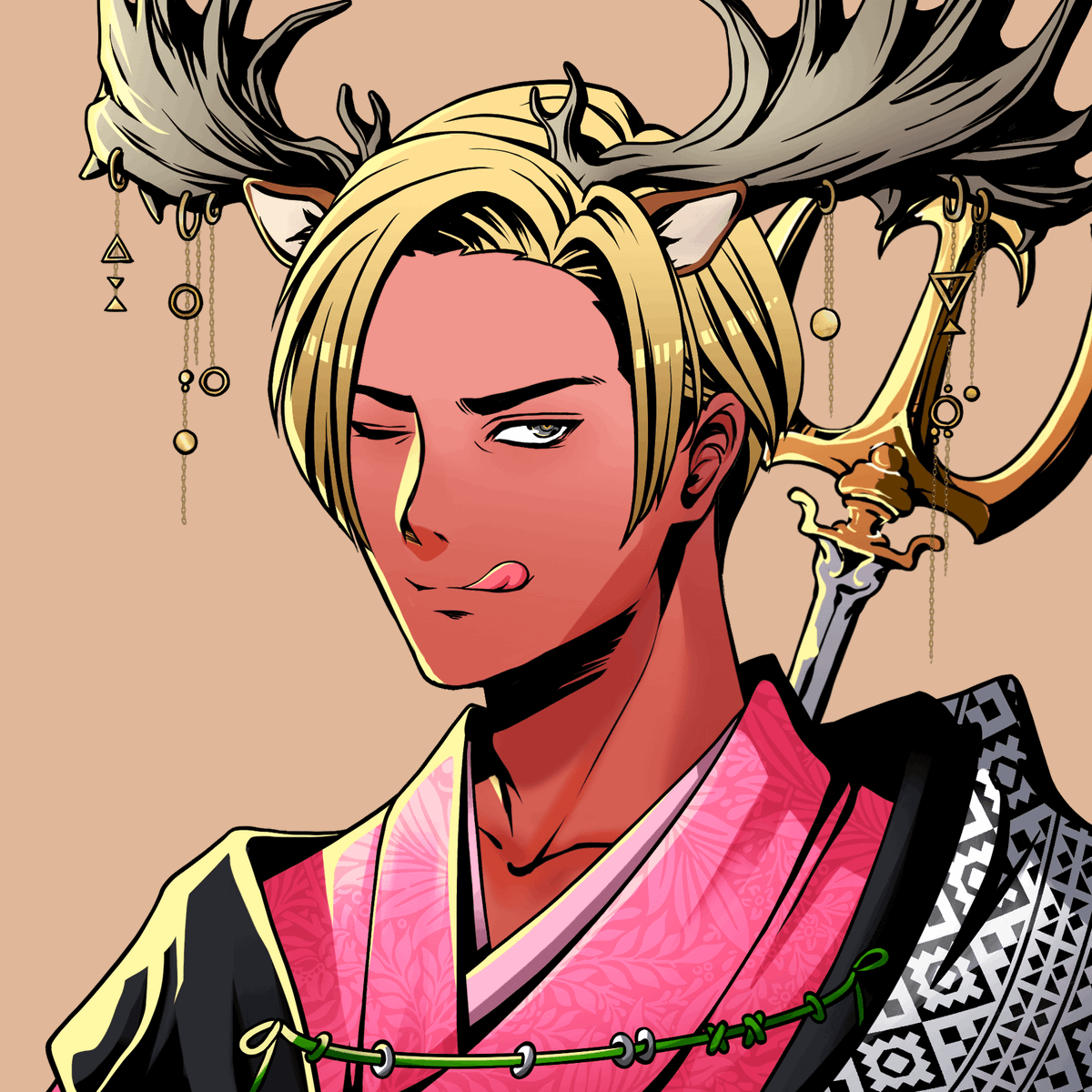 dbarkko's tweet photo. @MetakamiNFT #1710 and #352 are a couple match made in the kamiverse. He is a rare and majestic Irish Elk who finds her infectious laughter an endearing trait, while she is a Snow Leopard who finds his steely wink mighty alluring. Together, they are a force to be reckoned with. https://t.co/6J8dbUqPzv