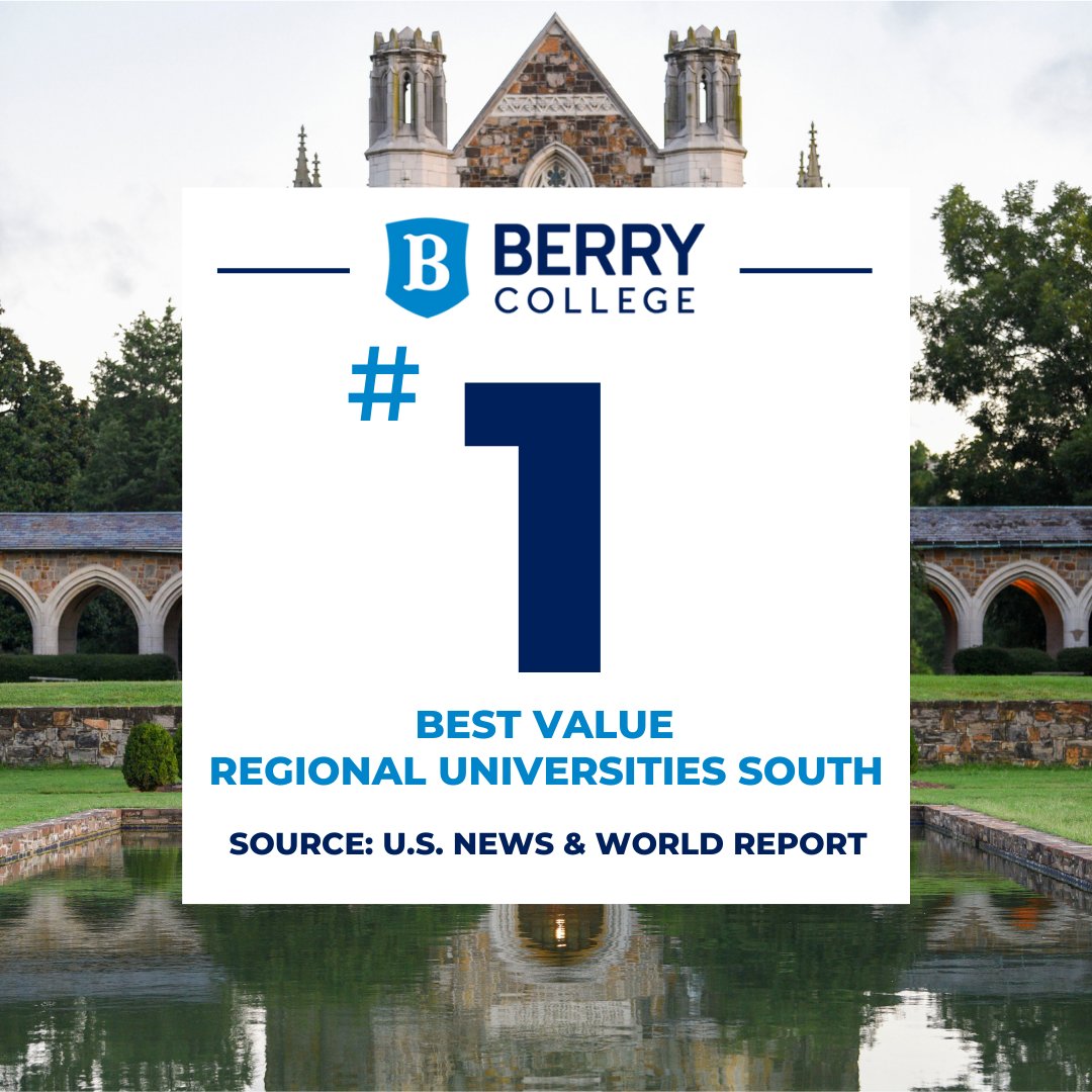 U.S. News has ranked Berry College number 1 for undergraduate teaching and best value among regional universities in the South.

Read more: berry.edu/articles/news/…
