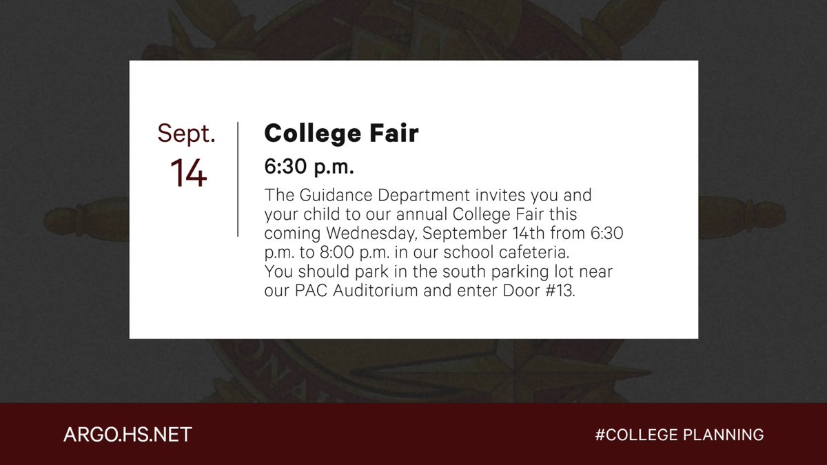 2 days and counting! <a href="/argohs217/">Argo Community HS</a>