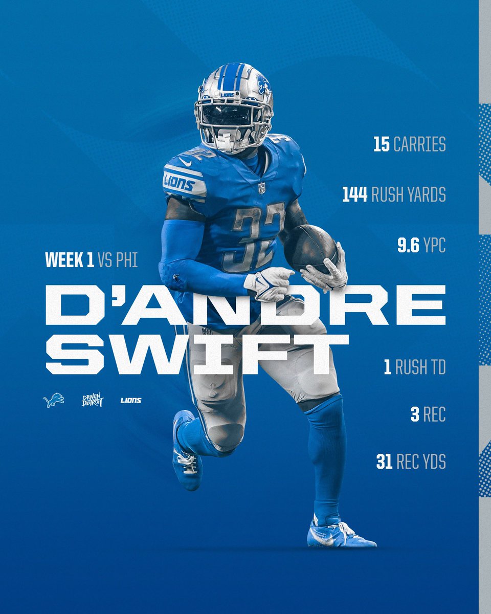 Lions's tweet photo. A career day for @DAndreSwift 🏈 https://t.co/JB4i1OGH3o