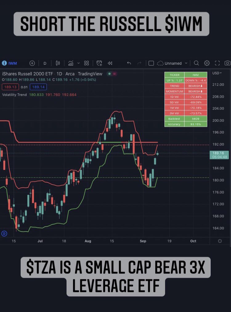 av_macro's tweet photo. Opening long positions in $TZA $SQQQ $BITI $VIXY as we approach OpEx this Friday 🐻 https://t.co/NUoSBDZLjb