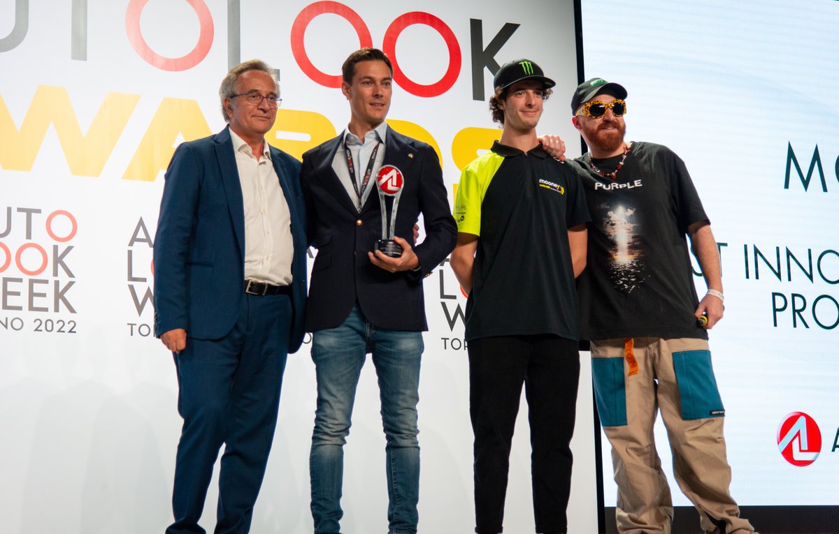 VR46RacingTeam's tweet photo. Shots from a week in Turin 📸
The @MooneyGroup VR46 Racing Team and the whole VR46 have been awarded for the Best Innovative Communication Projects in #MotoGP at #AutoLookWeek 🏅
#MooneyVR46RacingTeam https://t.co/ciYEzAuREY