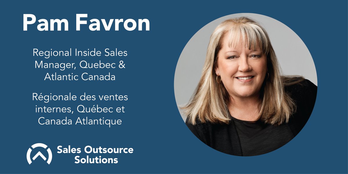 SalesOutsourceS's tweet photo. Welcome to the team, Pam Favron, Regional Inside Sales Manager Quebec &amp; Atlantic Canada. https://t.co/TDvPJX3nH7