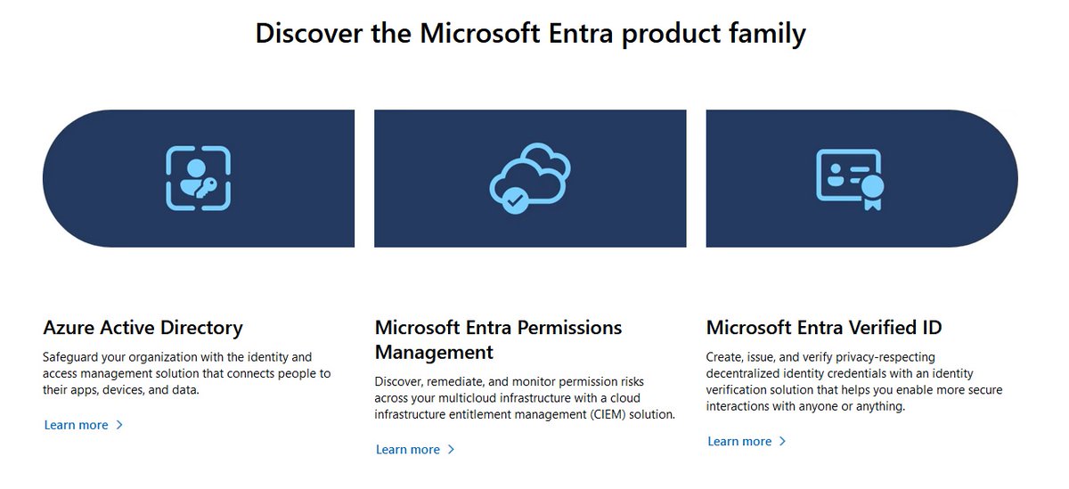 cambayllc's tweet image. #MicrosoftEntra is Microsoft’s product family that includes #AzureActiveDirectory , #PermissionsManagement, and #VerifiedID. It enables Permissions Management on Azure and drives #ZeroTrust security. 

Learn more: bit.ly/3DgRLdo
#mspartner