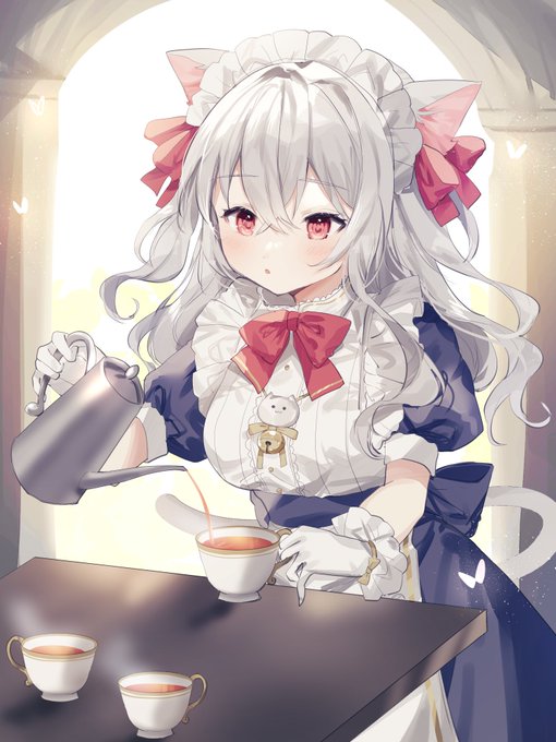 「maid pouring」 illustration images(Latest)