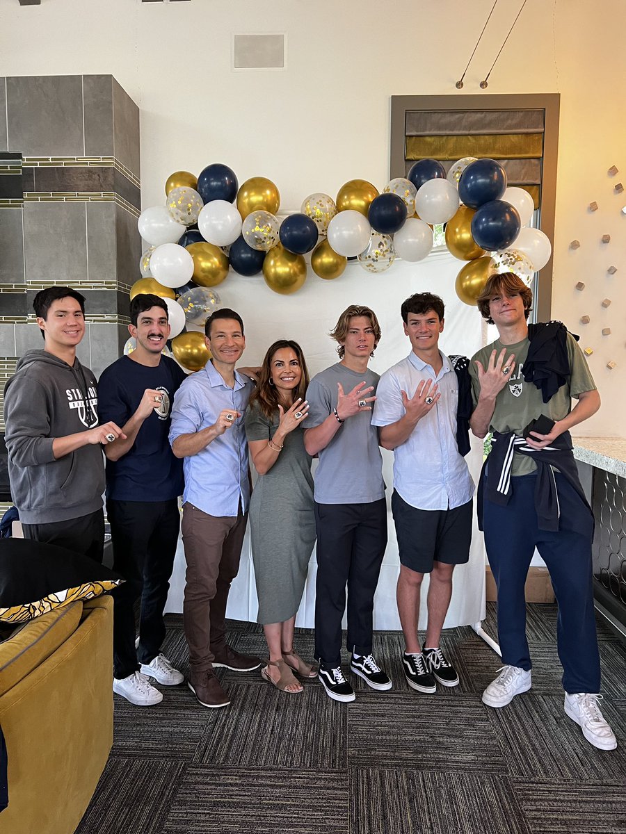 sjhhsbasketball's tweet photo. The 2022 #CIFSS #Div2A #CHAMPIONS received their #RINGS this weekend at a team party. Thank you to the players, coaches, and families that made our goal a reality! (More pics to come) #RFTB #UNSTOPPABLE #NoBetterPlace @sjhhsathletics @sjhhsboosters @ocvarsity @SOCoPrepSports https://t.co/wYi2B7ZJuv