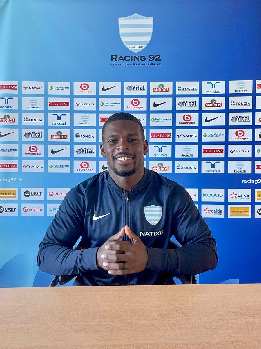 I’m excited to announce I’ve officially signed for <a href="/racing92/">Racing 92</a> 
Looking forward to working with this special group of people and winning championships! 
With God, all things are possible 🙏🏿❤️
