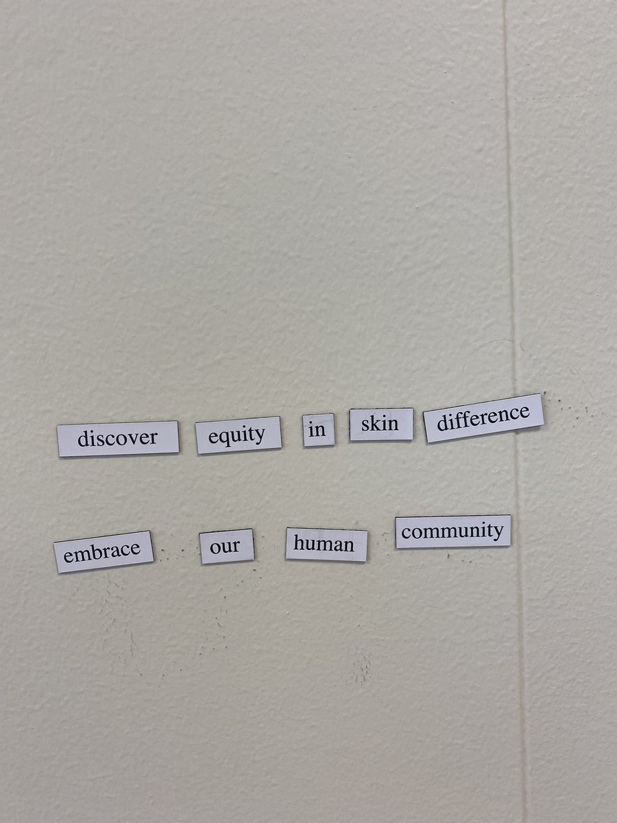 A little magnetic poetry on day 1