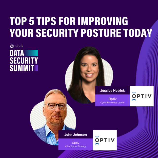 dfontanaa's tweet photo. Is your business built to withstand a #cyberattack? Join Optiv's John Johnson, VP Cyber Strategy and Jessica Hetrick, Cyber Resilience Leader at the @RubrikInc #DataSecuritySummit and learn the top 5 tips to improve your security posture: https://t.co/NnGzUKoUot https://t.co/FYZo2FBgsl