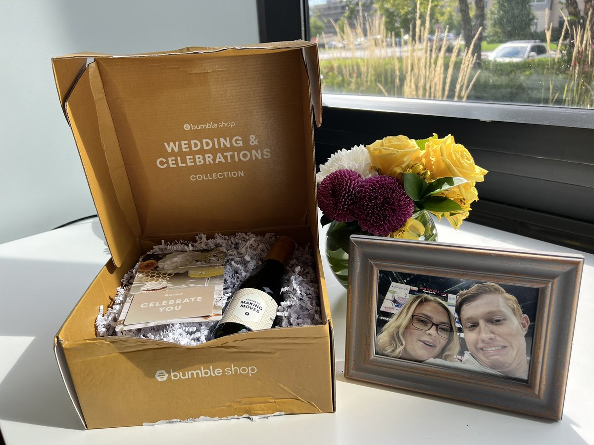 h_annahrose's tweet photo. How cool is this? Huge shoutout to @bumble for introducing me to my (now) husband (@__CAMPBELLTIME) & for the awesome post-wedding gift. We just ordered our #charcuterieboard from their wedding collection! #itstartedwithbumble ๐ฅฐ๐ https://t.co/dau7p4lhPy