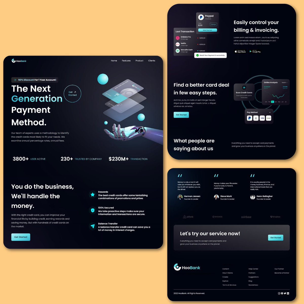 igudy_dev's tweet image. DONE AND DUSTED😋🤲
Modern Bank Landing Page
I worked on this project to improve my Tailwind and ReactJS skills.
It has a beautiful hero section, HQ graphics and gradients, business stats, reusable feature sections with call-to-action buttons, testimonials, and a footer.
🧵👇