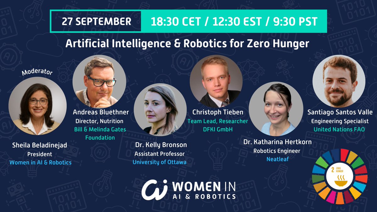 Join Women in AI &amp; Robotics on 𝗦𝗲𝗽𝘁𝗲𝗺𝗯𝗲𝗿 𝟮𝟳𝘁𝗵 𝗮𝘁 𝟭𝟴:𝟯𝟬 𝗖𝗘𝗧 / 𝟭𝟮:𝟯𝟬 𝗘𝗦𝗧 𝗮𝗻𝗱 𝟵:𝟯𝟬 𝗣𝗦𝗧 to gain insights from our fascinating panellists as they share their experiences.

Get your tickets> eventbrite.ca/e/416949746917