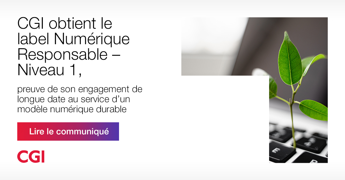 CGI_FR's tweet photo. #Fierté du jour ! Nous sommes heureux de recevoir le label #NumériqueResponsable Niveau 1.
Objectif : intégrer les 3 enjeux du numérique 👇
🔸 Environnementaux
🔸 Sociaux
🔸 Ethiques
En savoir plus : https://t.co/Vr24j3v2DS
#LabelNR #CSR @Label_NR #WeAreCGI #TechForGood https://t.co/3WR8tQxwNb