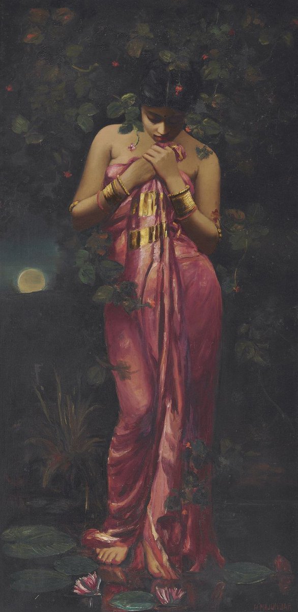 rohit_curious's tweet image. Manas Kamal , By Hemandranath Mazumdar ( 1894-1948).
#Blouse 
#BlouseTwitter