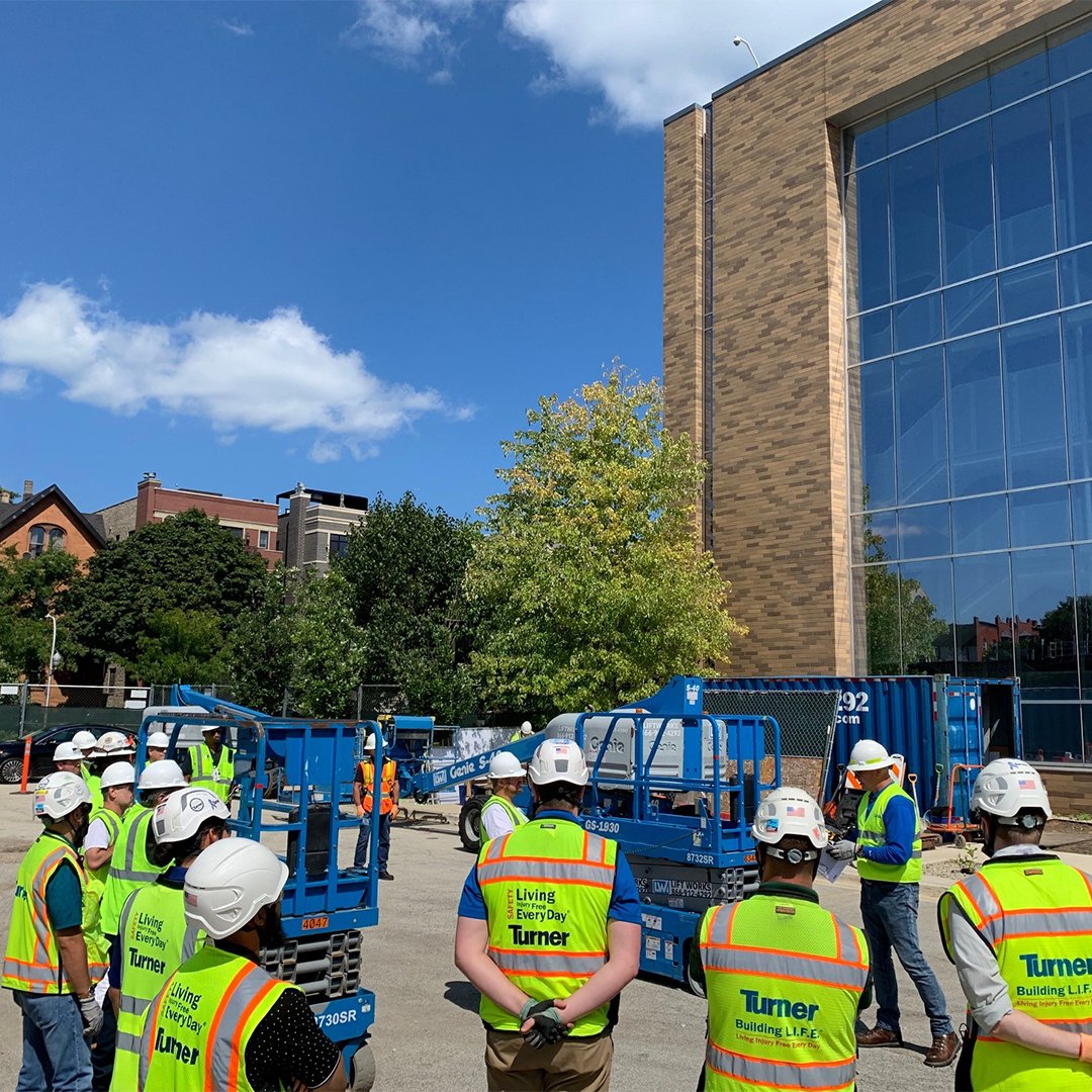 The team participated in a lift training session with the Owner! 

#training #boomlift #construction #safety