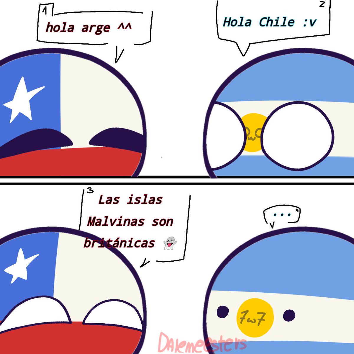 dalemeeasters's tweet photo. (Twitteado por segunda vez porq me equivoqué xD) Dios x'D ya tenía ganas de hacer rule de Chile, hice este cómic a lo rápido asique no está muy perfecto ;-;
. 
. 
. 
#countryballsnsfw #countryballs #countryballschile #countryballsargentina https://t.co/rusUmjuYJb