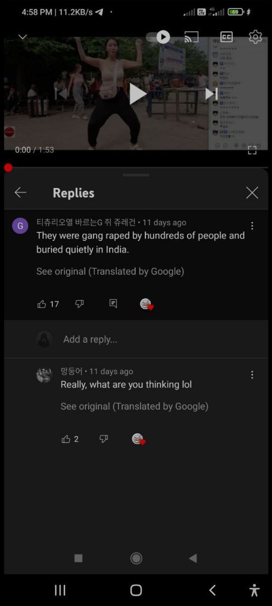 Justtosee24's tweet photo. While everyone is busy in cricket, korean are saying our india as rape country plz rise this issue guys, they really are racist people.
See these screenshots of Korea comments on India. 

#cancelkorea 
#KoreaApologizeToIndia 
#RespectIndianculture 
#stopracism 
 #PKMKBForever https://t.co/jQUkVQjAXr