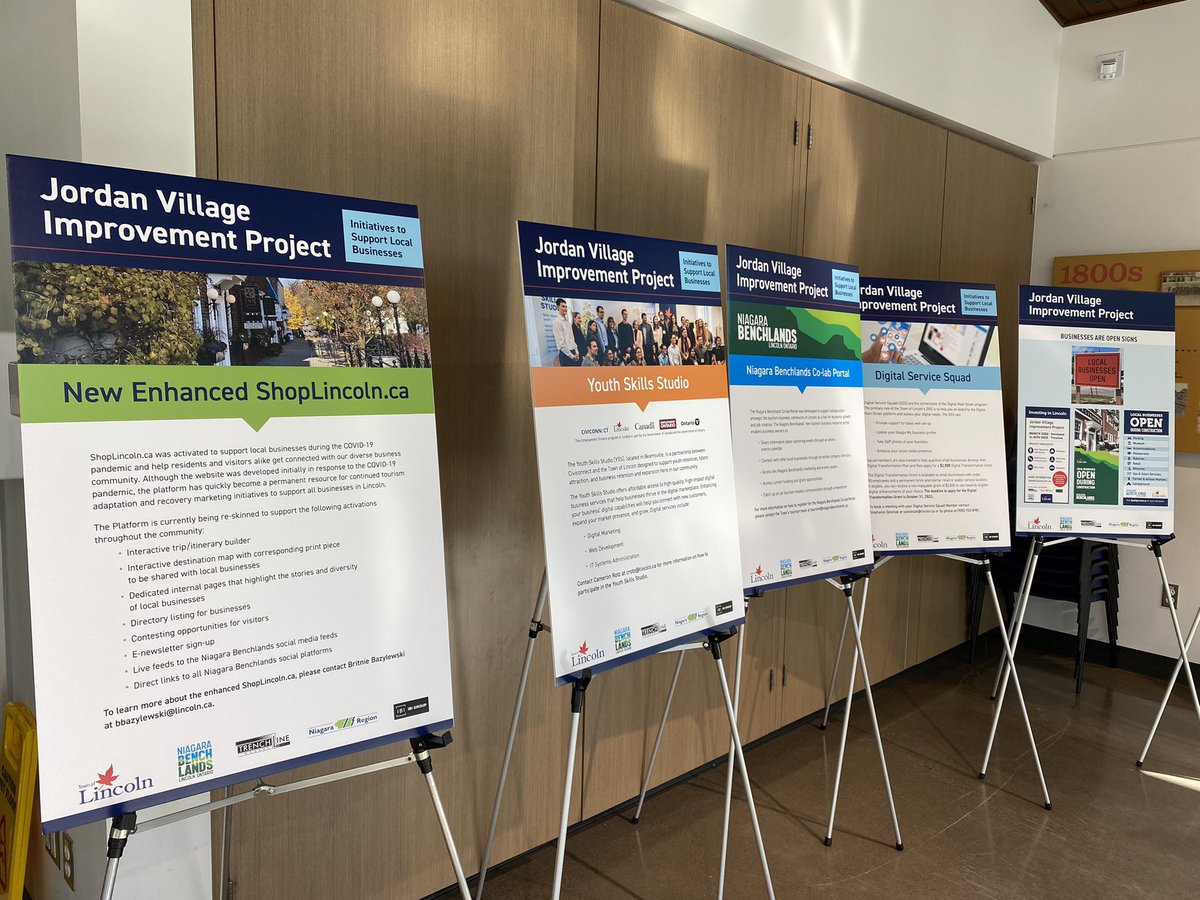 TownofLincolnON's tweet photo. Our open house for businesses re the Jordan Village Improvement Project is on until 7pm this evening! (Mon Sept 12) Learn more about this transformational project for #LincolnON and supports for local businesses.  

https://t.co/8cSr80s4qD https://t.co/IR2VxzCIlE