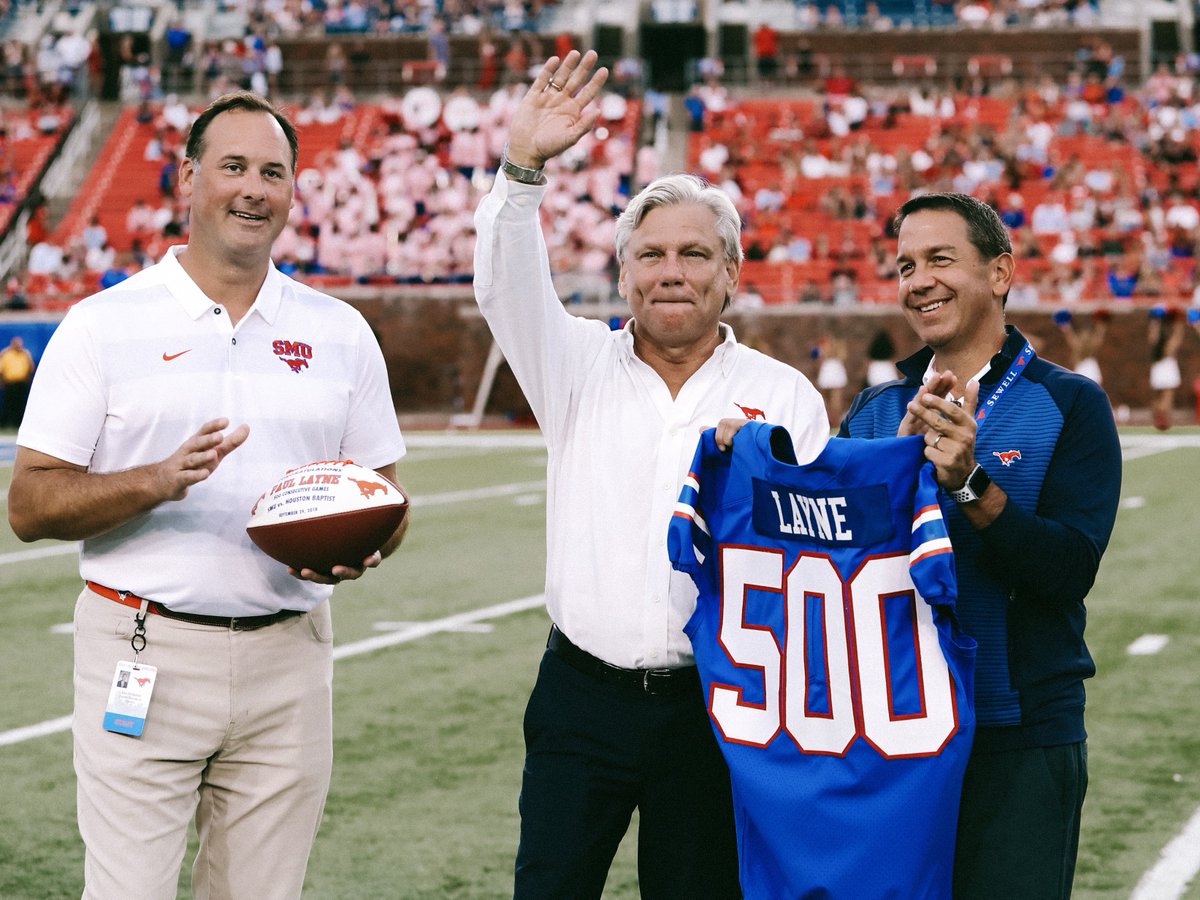SMU lost one of its biggest fans today, as SMU alum, former cheerleader and superfan Paul Layne died following a brief illness. Paul’s loyalty, support and commitment to SMU and our program will never be forgotten.
