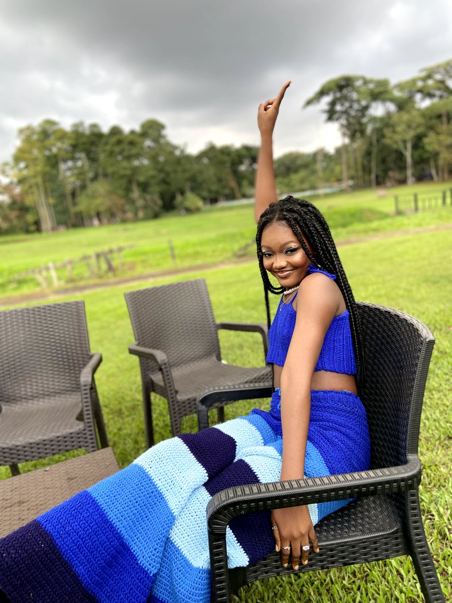 promdorc's tweet image. My first full crochet outfit 🥺