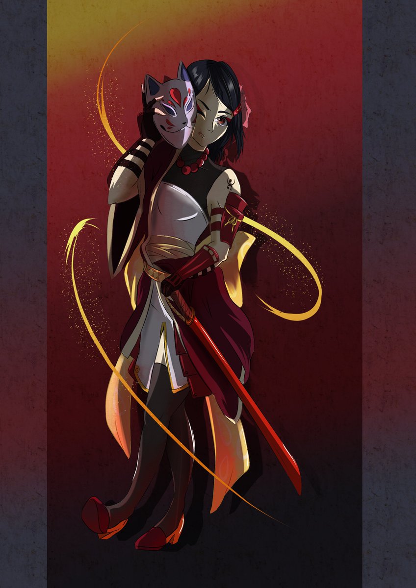 MalechiArt's tweet photo. Ninja girl Narumi final #OC #ninja #kunoichi #drawing #Samurai  #animegirl #drawing #digitalart #commissionsopen #Commission https://t.co/bcqtDsKLN8