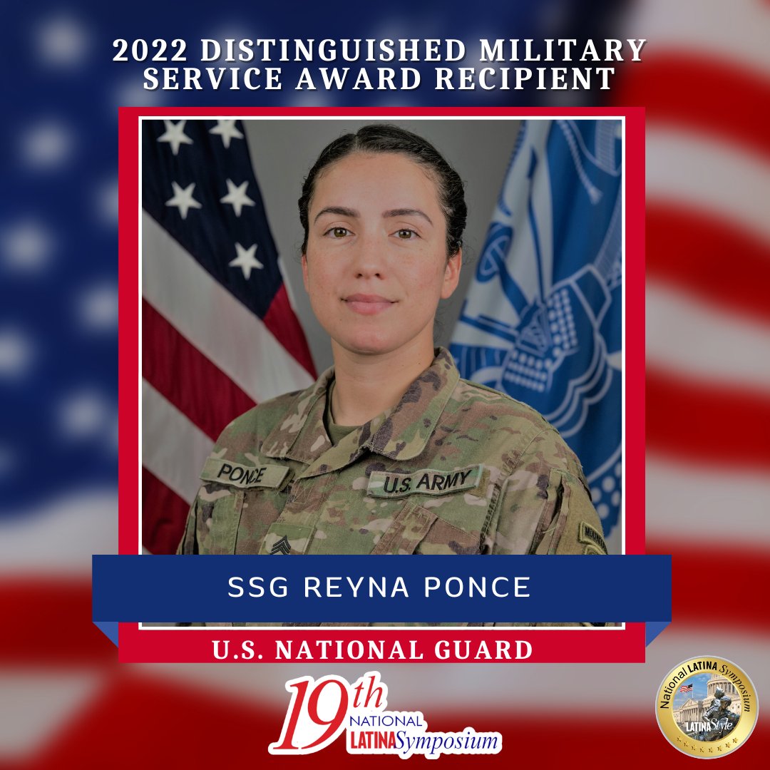 LATINAStyleMag's tweet photo. Congratulations Staff Sergeant Reyna Ponce on being selected as one of our 2022 Distinguished Military Service Award Recipients! 👏
Register to attend or watch the event here: https://t.co/7xBMKD6Vfv
#nls22 #usnationalguard #military @USNationalGuard https://t.co/mcRGnAvQ8K