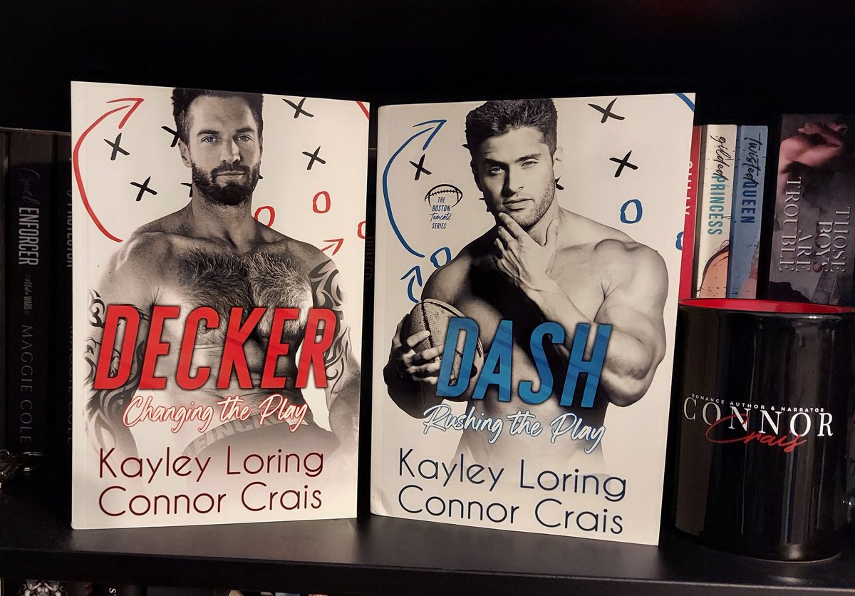 Maggie24491997's tweet photo. I order the physical copy of Dash by @KayleyLoring , @ConnorCrais on Saturday and he's on my shelf next to Decker. Look how handsome this boy are 🥰
btw  #BookFriend you can get your physical copy of Dash now and preorder the ebook. Pretty soon the audio is going to be here 🙌 https://t.co/WYOZjCwDfu