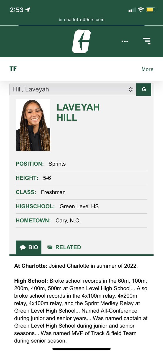 Laveyah_Hill3's tweet photo. I’m officially a D1 athlete!!!! Go Niners 💚⛏ https://t.co/wpajDeFDJp