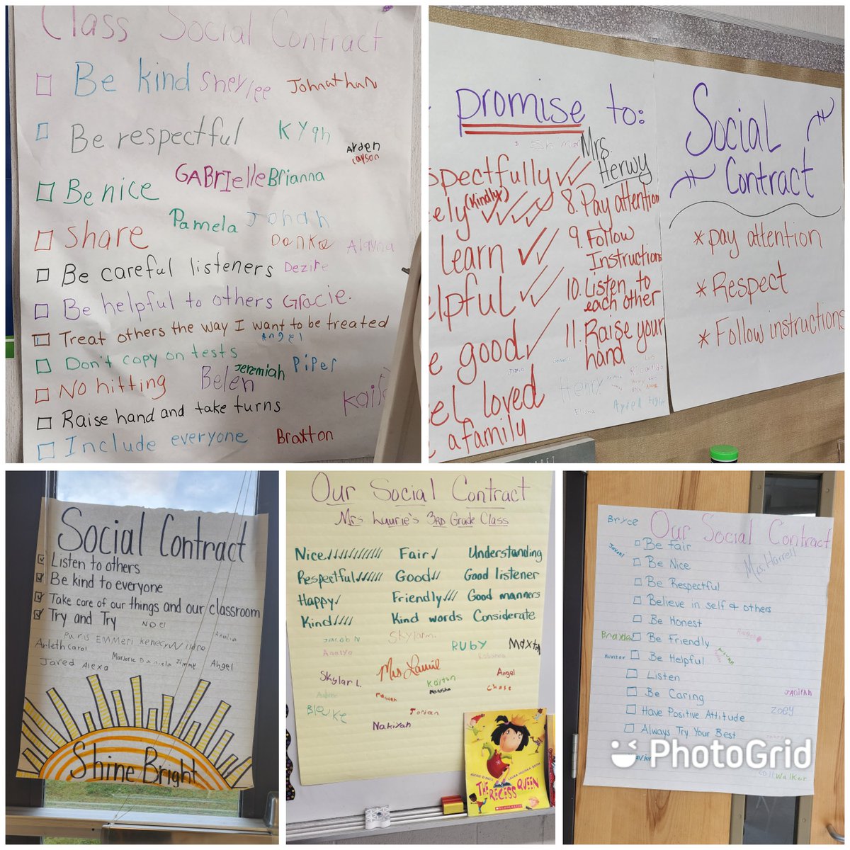 SuzanneSell's tweet photo. We are going strong and building connections with our classroom Social Contracts! When students communicate how they want to be treated, they are far more likely to treat others the same way. 

@ADelliSantiCKH @IHeartCKH @flipflippen @Joy2Teach1 @CDavisCoach https://t.co/mV3OndieVi