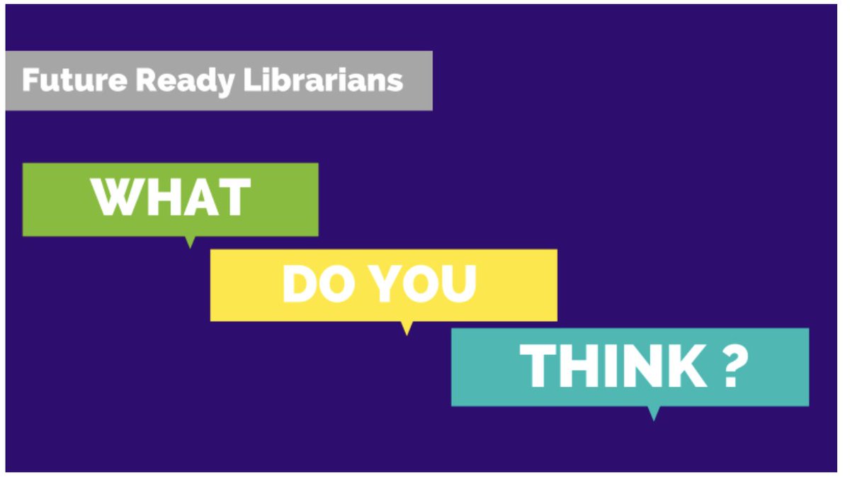 shannonmmiller's tweet photo. Happy Monday, Future Ready Librarian friends.📚 

As we plan for the next school year, your insight, suggestions &amp; guidance will help us support you, your libraries &amp; your communities.

 Please share in this short survey.🤗

https://t.co/wsWO0vyn8F #tlchat #futurereadylibs https://t.co/84Ga4NphCU