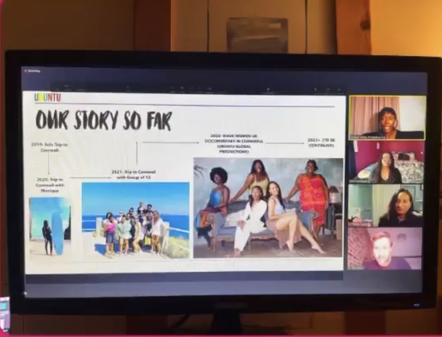 Ubuntu_Global_'s tweet photo. What an amazing evening with our panellist at our #WaveWomenUK webinar. Truly inspiring stories were shared. Thanks to @blackgirlssurf @SurfingEngland @wave_wahines and our audience for joining us. Next one definitely has to be in the flesh 😎🙌 #blackgirlssurf #girlssurftoo https://t.co/A3YZfA8gn4