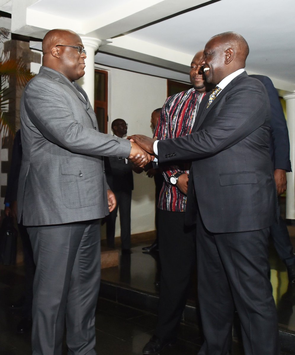 WilliamsRuto's tweet photo. We are indebted to the Democratic Republic of Congo’s cordial friendship with Kenya, which has given room for the exploration of huge economic and social opportunities that are mutually beneficial to the people. https://t.co/sWbt2oD0tN