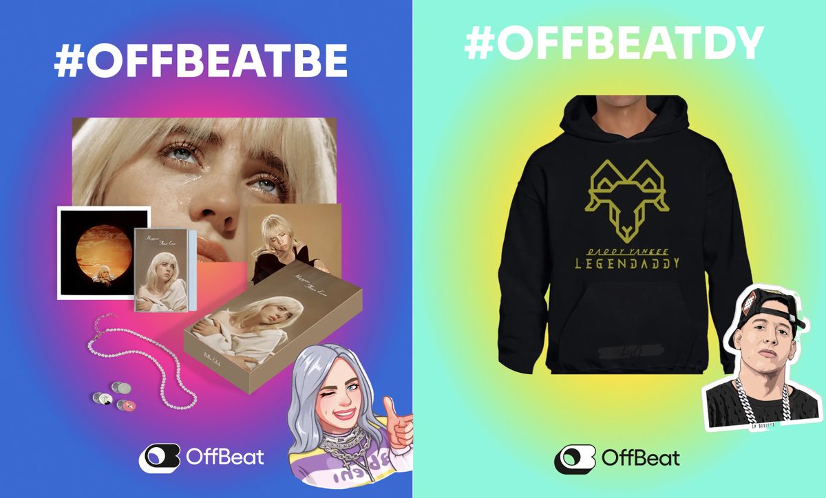 OffBeat_App's tweet photo. Would you like to win a Billie Eilish 'Happier Than Ever' Cassette Box? or maybe a Daddy Yankee hoddie? Reply to this Tweet by tagging us (@OffBeat_App), tagging @OVioHQ and adding #OffbeatBE or #OffbeatDY https://t.co/m0McGgDtHN