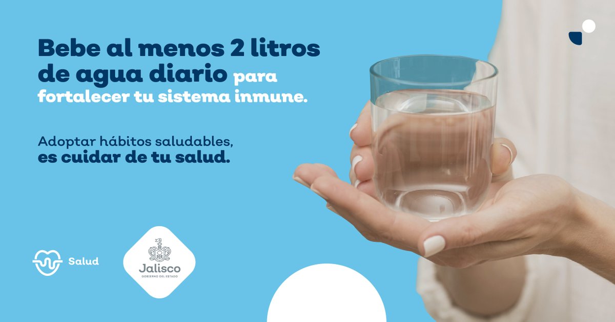 saludjalisco's tweet image. Hidratarte correctamente y de forma continua nos ayudará a prevenir enfermedades y mantener la temperatura de tu cuerpo regulado, mejorando tu digestión y aumentando tu energía corporal.