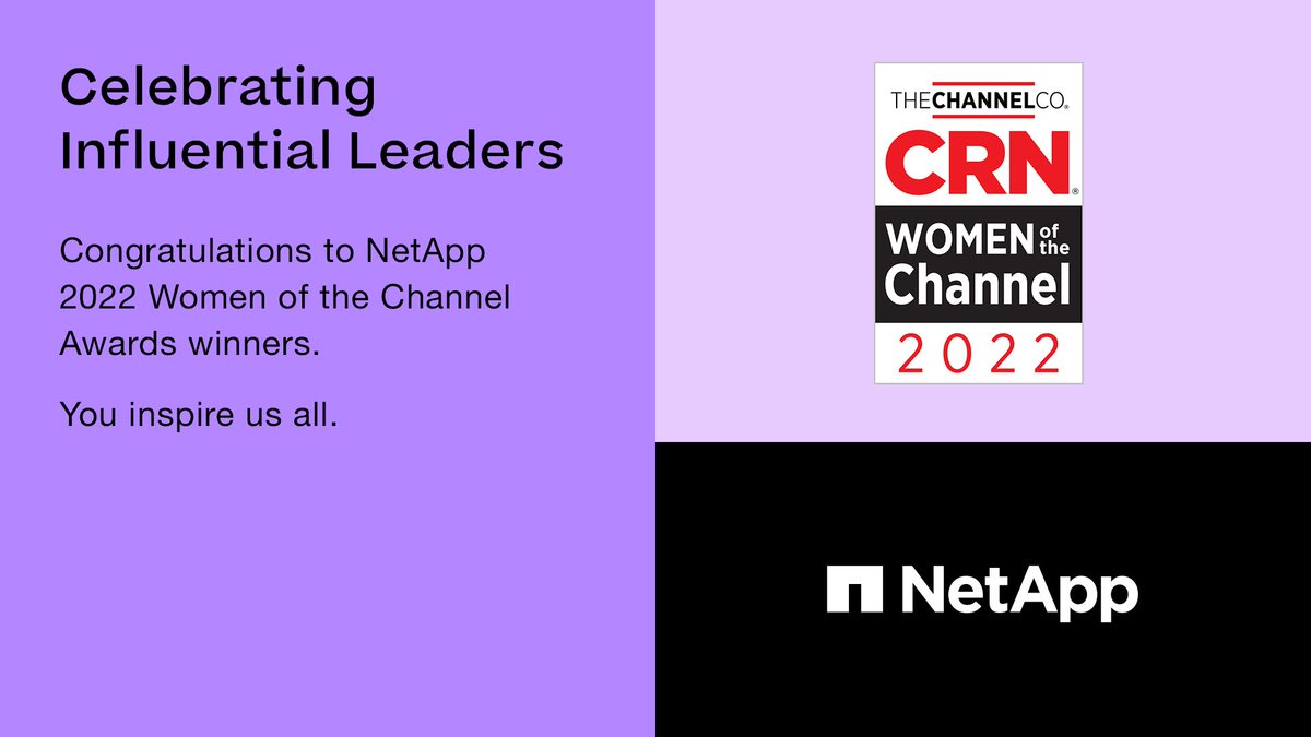 womenindistrib's tweet image. Congratulations to the 2022 Women of the Channel Award Winners!
This year, CRN honors nearly 1400 women whose channel expertise and vision are deserving of recognition.

bit.ly/3sqGa59 

#NetAppWIT #WOTC22 #WomenOfTheChannel #ITChannel #ITChannelLeaders #CRN