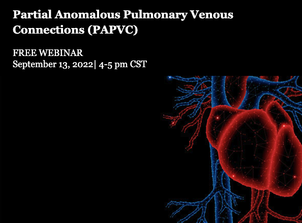 MayoClinicCV's tweet photo. Tomorrow: Join us for a free @MayoClinic #webinar discussion on Partial Anomalous Pulmonary Venous Connections (#PAPVC) from 4-5 pm CST and learn from Dr. Luke Burchill, MBBS, PhD, Elizabeth Stephens, MD, PhD, and David Majdalany, MD! Register here: https://t.co/yJBBEDD8m1 https://t.co/7vGwUKwNup