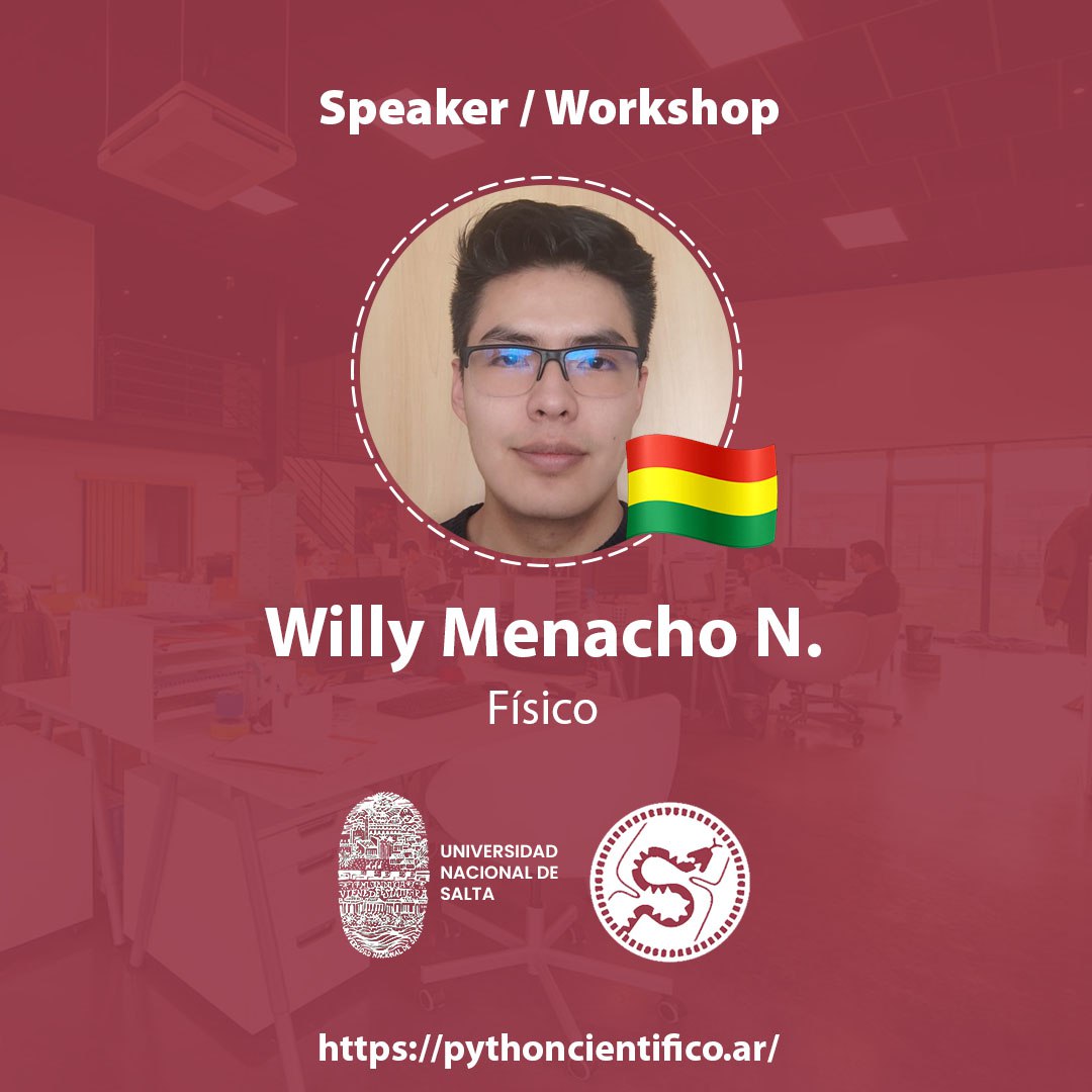 Willy Menacho será speaker en #ScipyLatam2022 con su Workshop "Modelado de propiedades mecánicas de nanofibras poliméricas con pyDAMPF".

Conoce más sobre su trayectoria en: pythoncientifico.ar/speakers/30/

Registro gratis:👇
acortar.link/seg32N

#ScipyLatam
#Python
