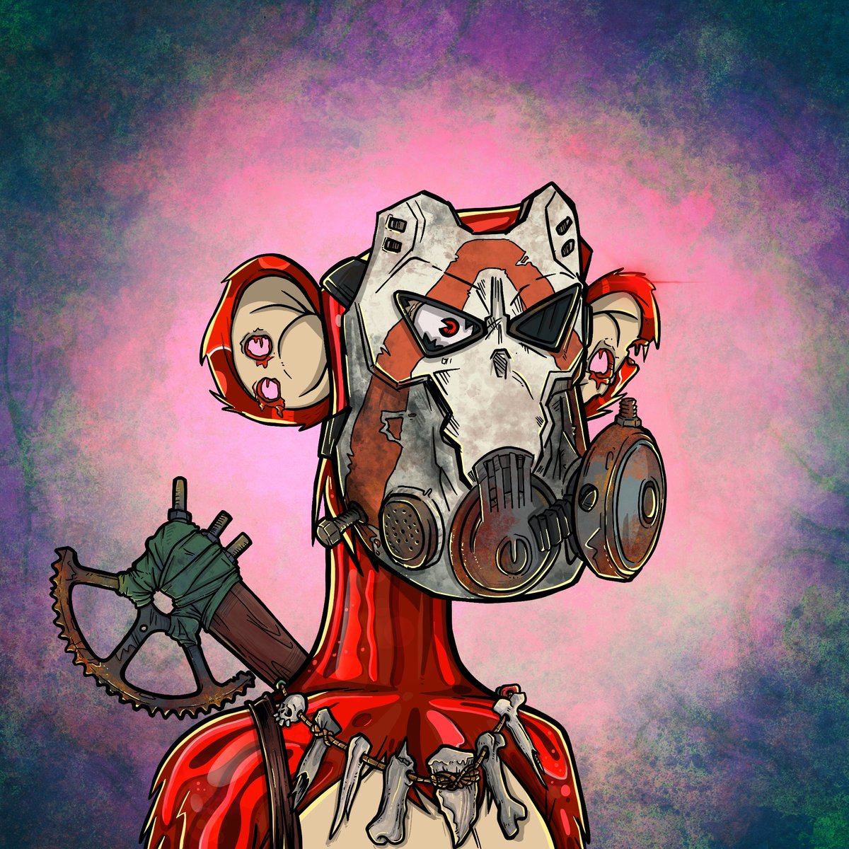 StaticDotOG's tweet image. GE 🤟 what a beautiful ruby you have #AAPES #ApocalypticApes #RubyGang