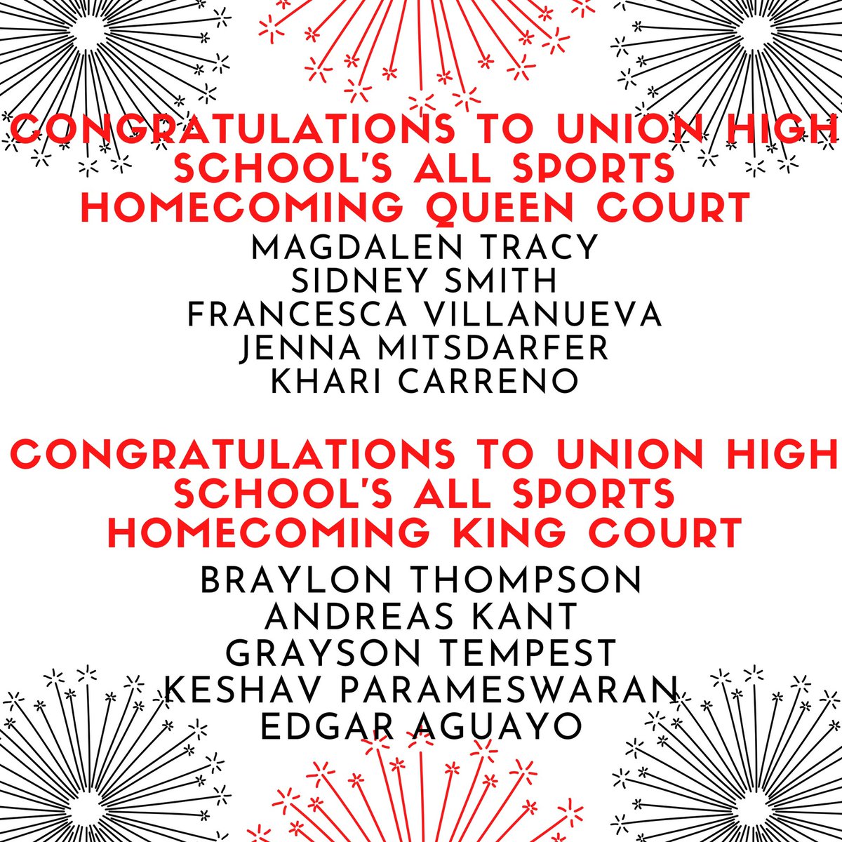 ReppinTheU's tweet photo. Our @UnionHSTulsa All Sport @Union_Athletics Homecoming Court!  @uniongirlsgolf @UnionTennisOK @UnionHSSwimming @unionvballtulsa @TheUFutbol @UnionFootball and Union Cross Country.  The king and queen will be announced/ crowned prior to the Homecoming football game on 9/30. https://t.co/DxN4H4582B
