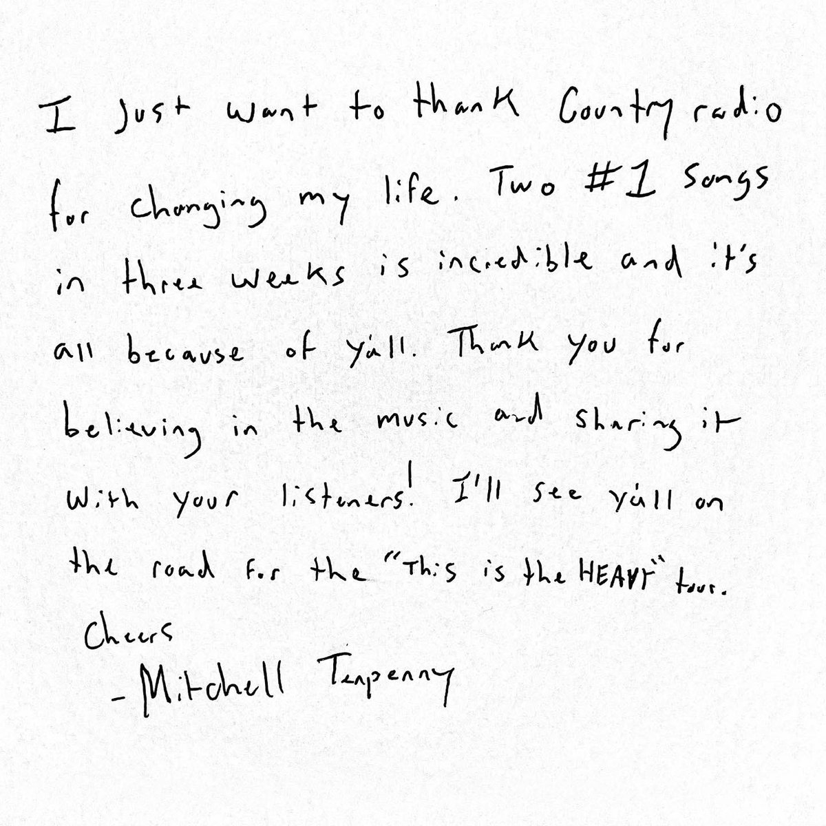 m10penny's tweet photo. ☝🏼Country radio, thank y’all. Thank you to every single person who made this happen. I have the best team & fans in the world. We made history!!!! I’ll be celebrating for a while about this one. Cheers y’all!! #TruthAboutYou #1 https://t.co/FqCMcNg4sA
