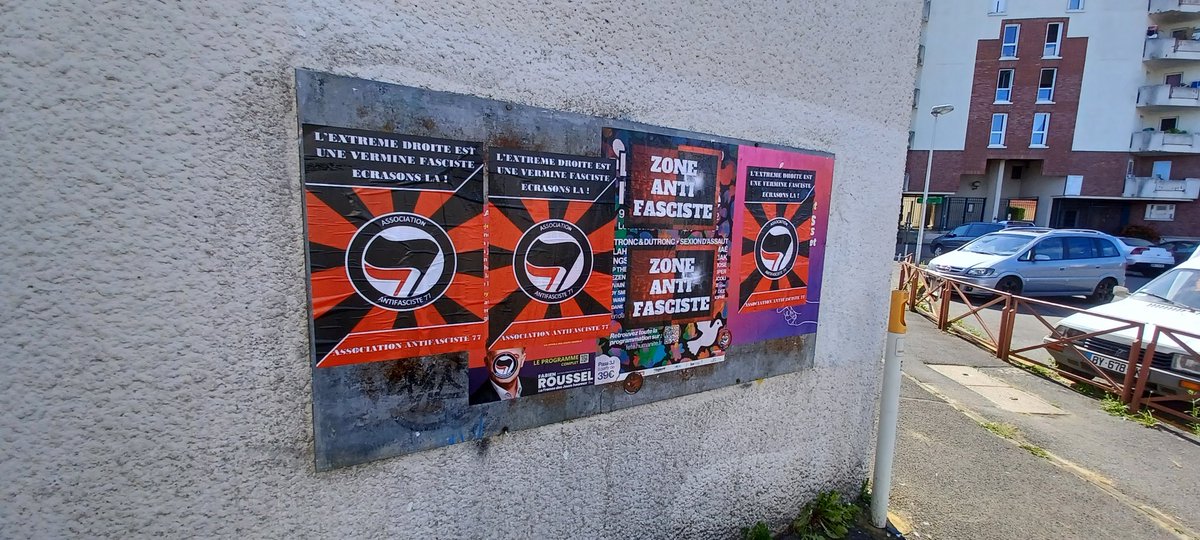 Asso_Antifa77's tweet photo. Nouvelle sortie collage aujourd'hui.
Face à l'extrême droite, face aux réactionnaires la seule solution tenir le terrain.
Matériel disponible ici https://t.co/YqgamDxUzk
#77antifa #afa77 #antifa https://t.co/2yZkSZhYUg