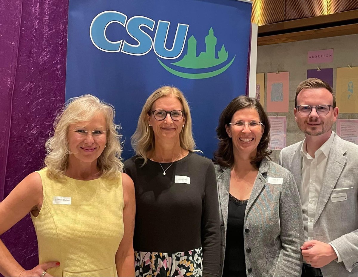 Unser CSU-Team für die #Bezirkswahl im Oktober 2023 mit <a href="/PDForster/">Peter Daniel Forster</a> , Catrin Seel, Jenny Baier und Gerlinde Matthes.