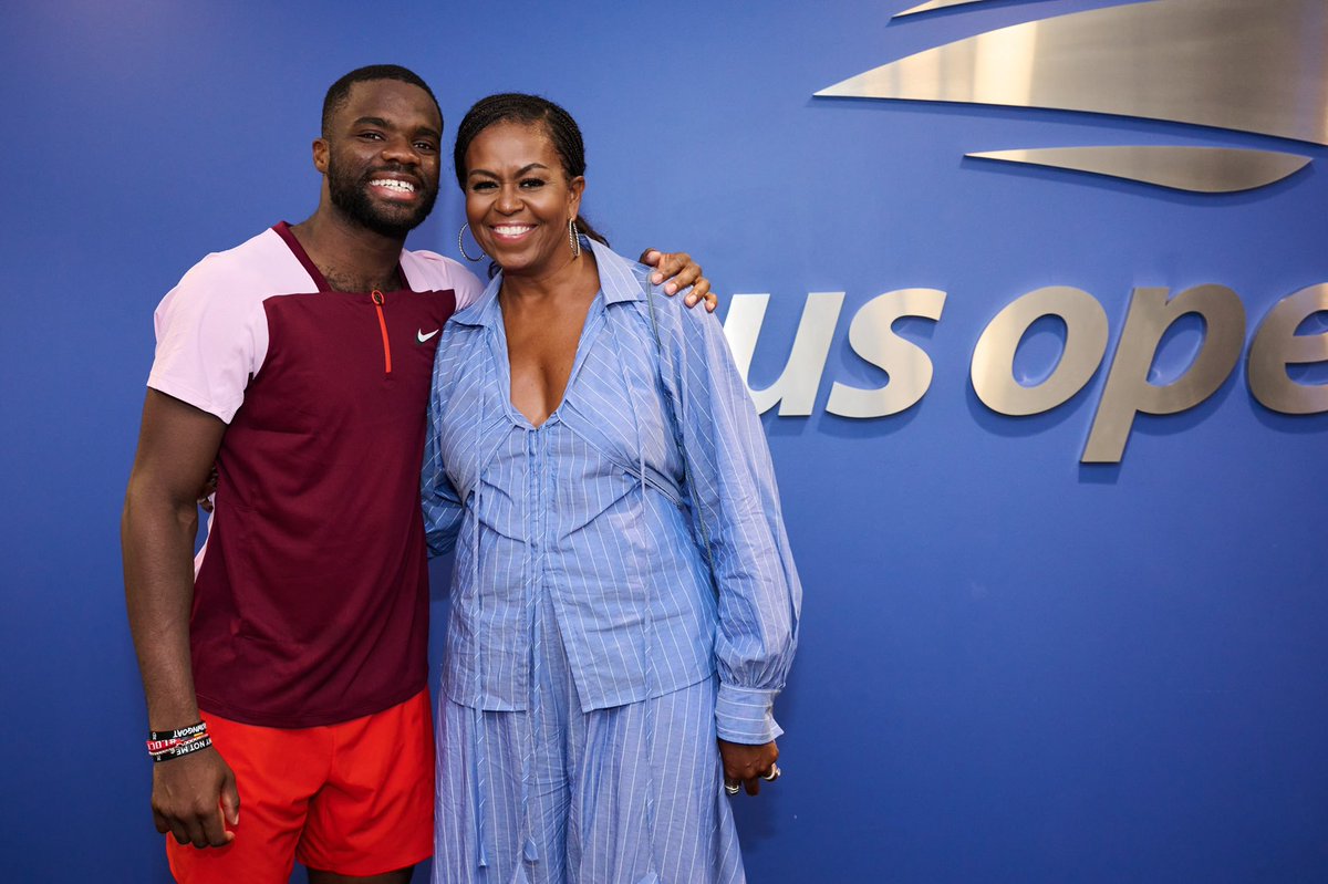 MichelleObama's tweet photo. .@FTiafoe, I’m so proud of you! You were an amazing force on the court. I have a feeling we’ll all be watching you dominate in the years to come. https://t.co/CtOjfwT3U8