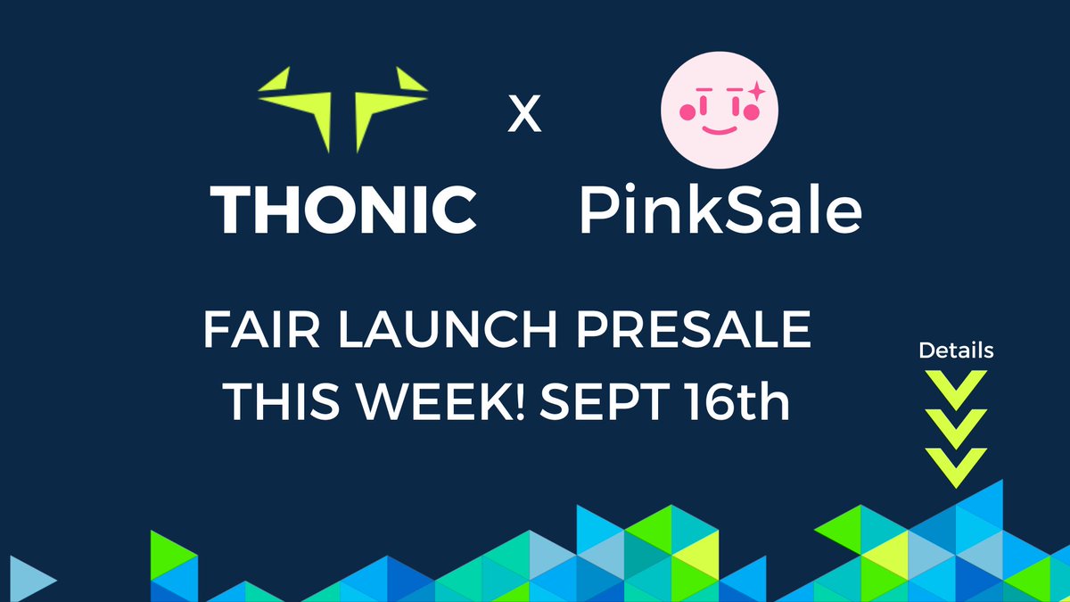 ThonicF's tweet photo. Don't miss your chance to get in on the ground floor of THONIC! For more info how to buy and the PinkSale page go to https://t.co/LfpkIJfTJR #altcoin #cryptocurrency #Crypto #Thonic https://t.co/xR3djms7tL