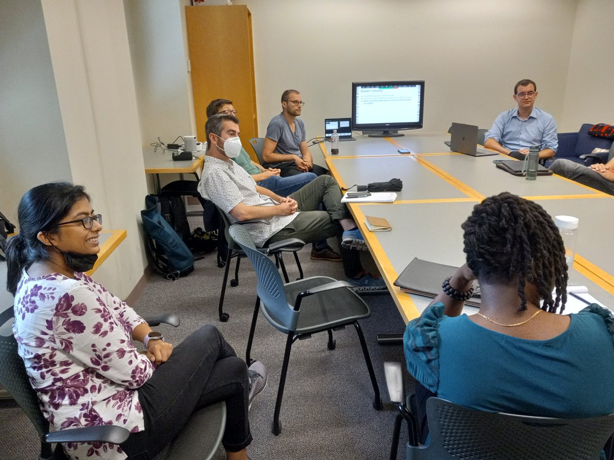 MITPDA's tweet image. The newly elected officers of the MIT Postdoctoral Association - MIT PDA, holding their first hybrid meeting (Since 2020) and planning activities for the 2022-2023 academic year. We Look forward to collaborating more with POWER and qt-PHD whose representatives joined the meeting.