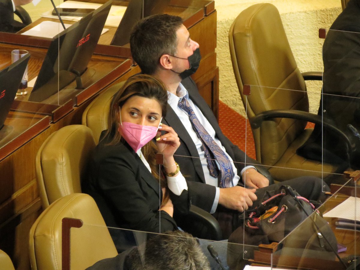 bancadaPSchile's tweet photo. EN SALA/ Las ministras Carolina Tohá (Interior), @AnaLyaUriarteR (Segpres) y @Mayafernandeza   (Defensa) solicitan prórroga del Estado de Excepción Constitucional de Emergencia #EECE en la región de #LaAraucanía, además de las provincias de #Arauco y del #Biobío. https://t.co/Yquyymvpyz
