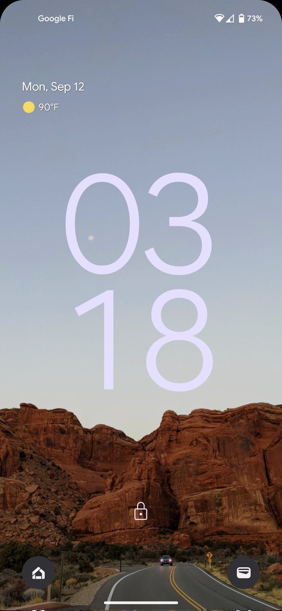 BethanyatWork's tweet photo. I dunno, I think these Android lock screens are pretty great too 🤷🏼‍♀️ or maybe I just like this photo ☺️ https://t.co/I9A1rPuUSD