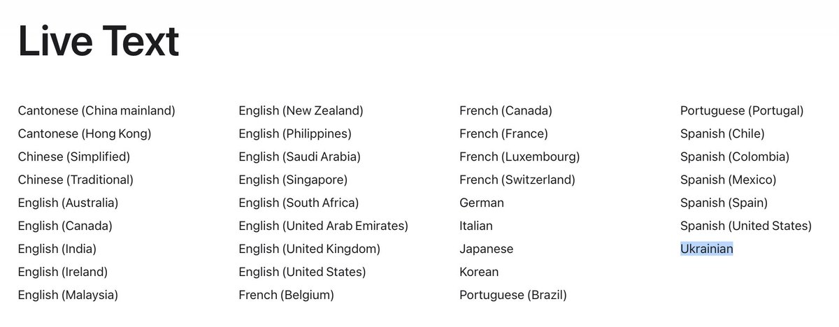 strangeoldbrew_'s tweet image. #Apple однією з перших додала підтримку української мови для своєї нової функції #liveText 🇺🇦

apple.com/ios/feature-av…