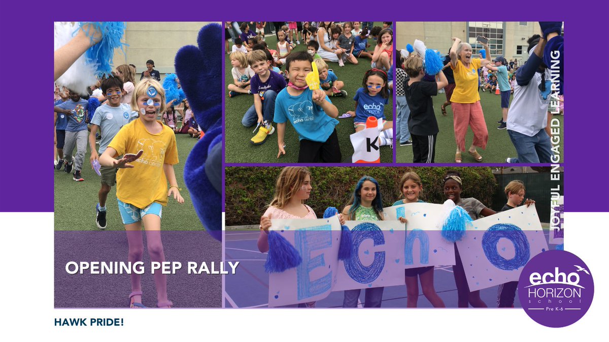 EchoHorizon's tweet photo. Echo Horizon’s Pep Rally was a success! We had a visit from our mascot #Happy the #Hawk, face paint and cheering with our 6th grade leaders. Thank you to our #community members who came out to show your support for our beloved school. Go Hawks! #joyfulengagedlearning https://t.co/JogHrE3dFn
